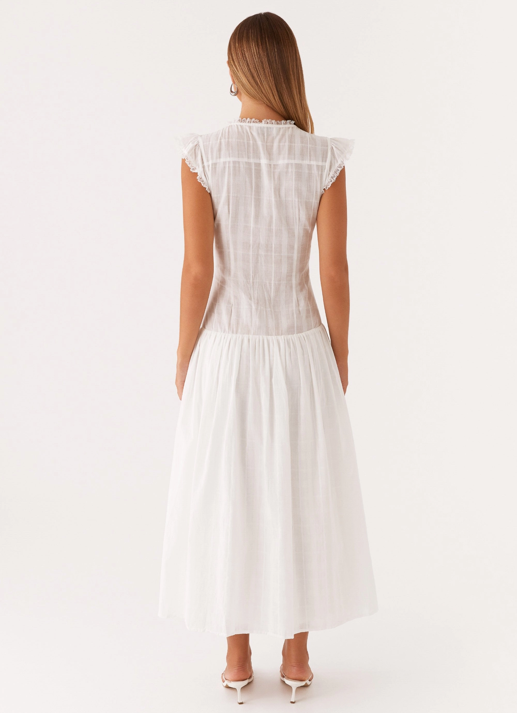 Flawless Fit Flare Breeze Genevieve Midi Dress - White