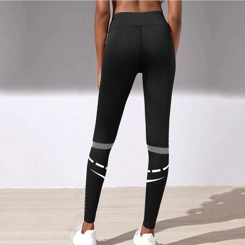 Geo Pattern Leggings Women High Waist Seamless Workout Tights