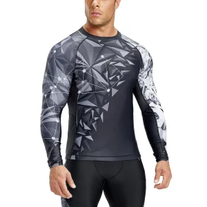 Geometric Beast UPF50  Long Sleeve Rashguard for Men - Wolf Style