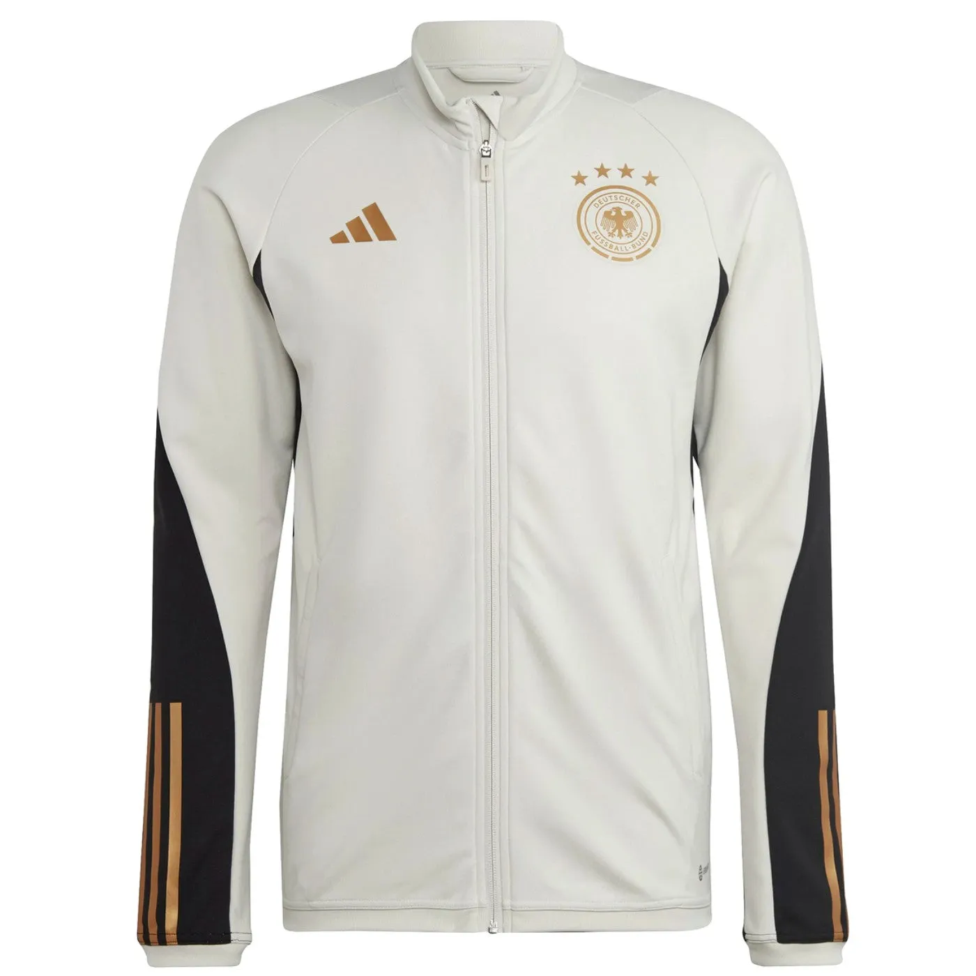 Germany training bench Soccer tracksuit 2022/23 white/black - Adidas