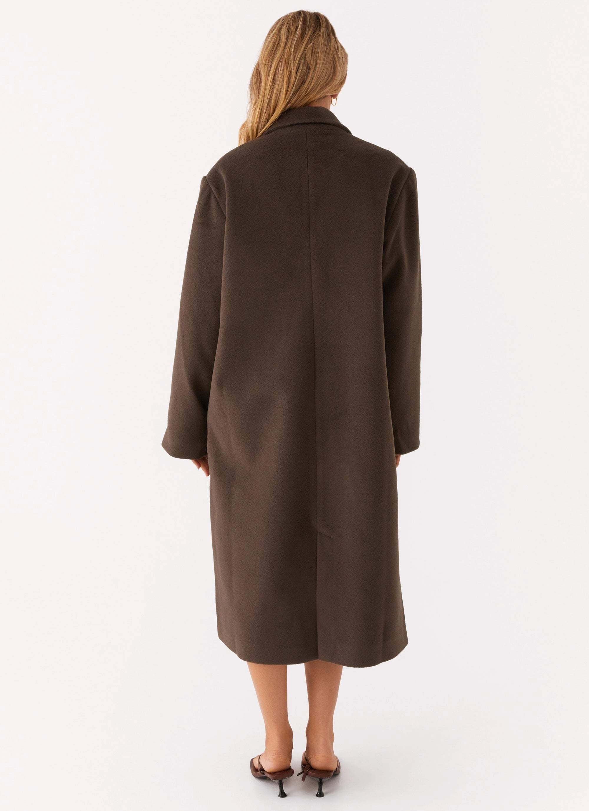 Layer Up Style Gianni Double Breast Coat - Chocolate