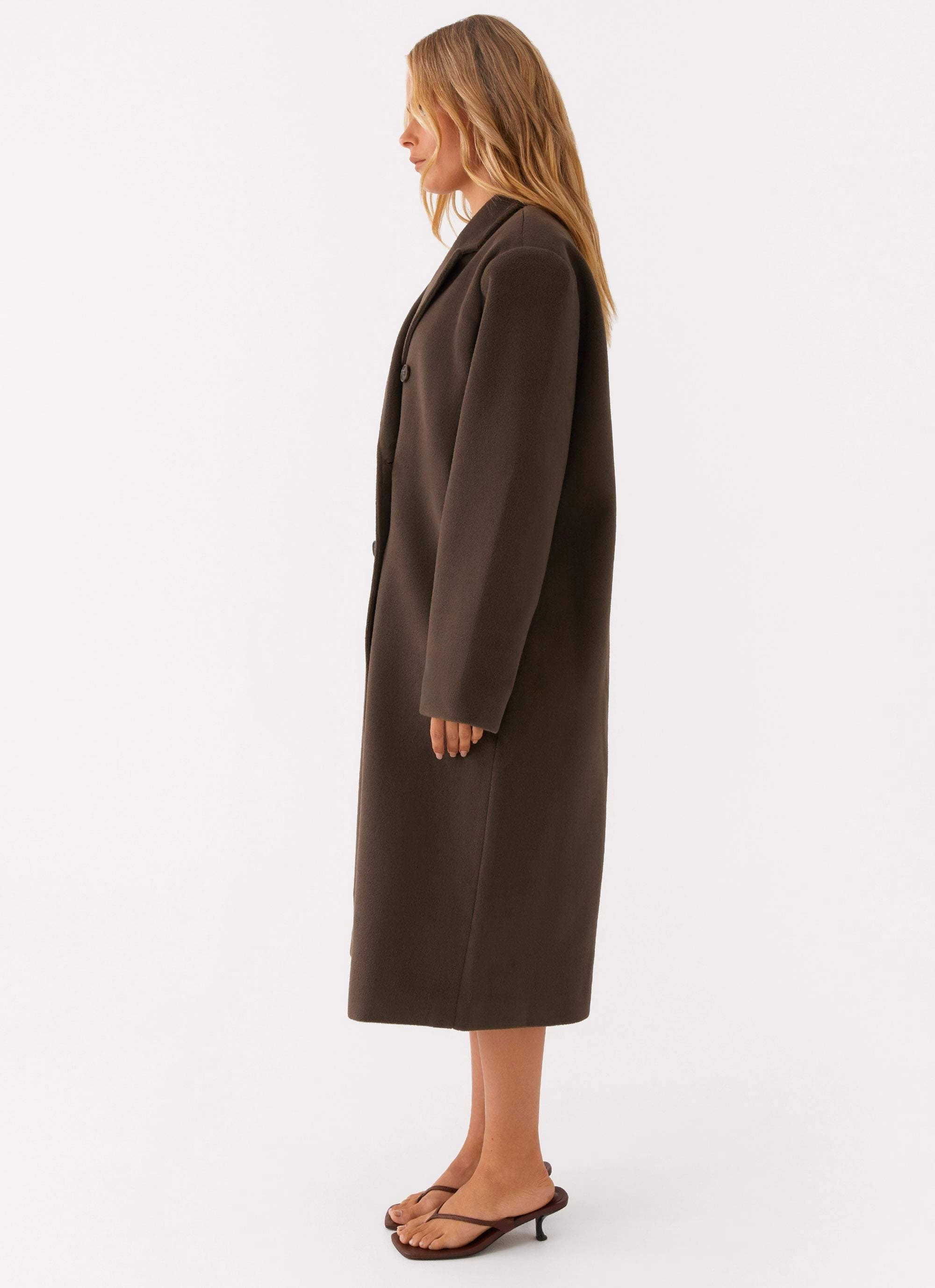 Layered Protection Double stitching Gianni Double Breast Coat - Chocolate
