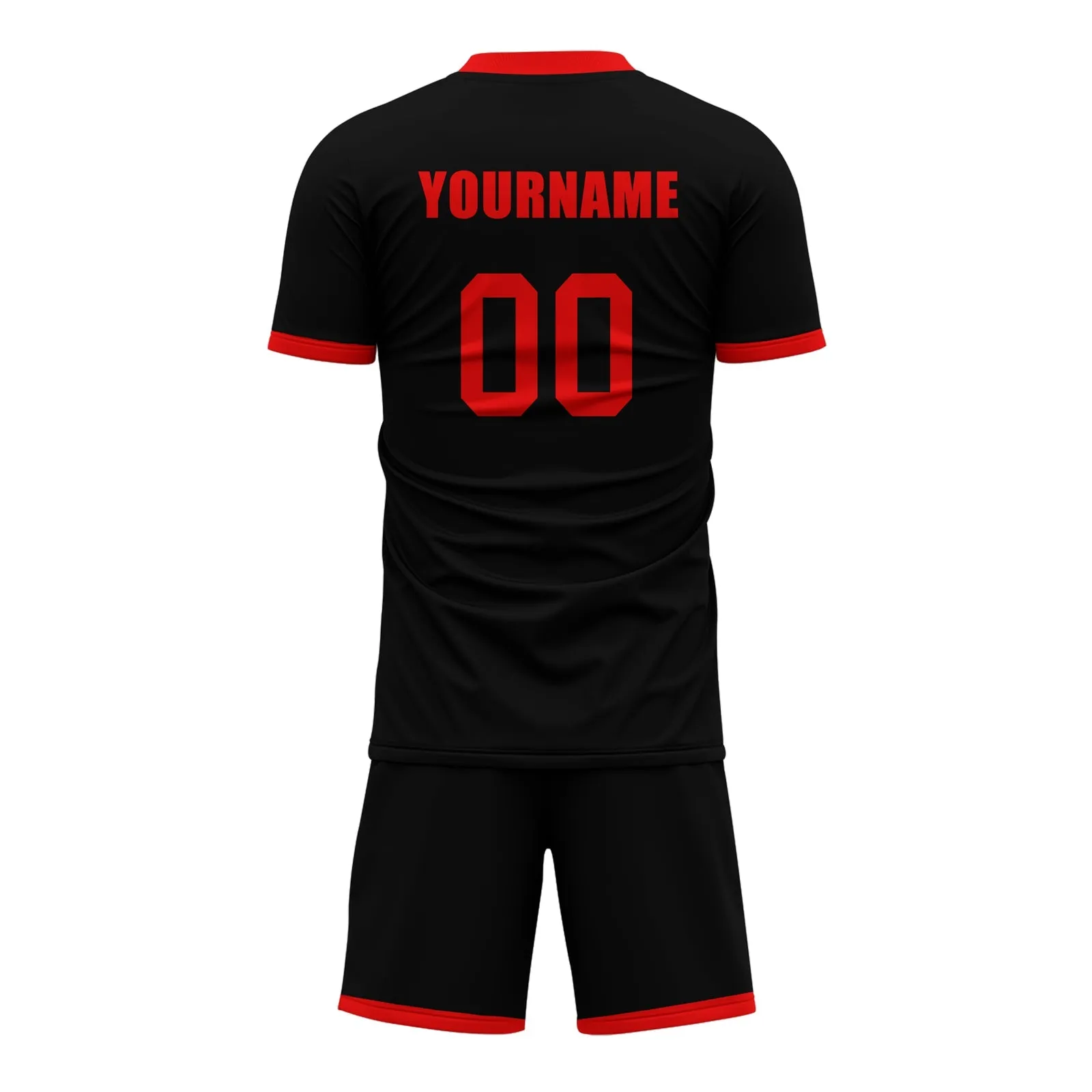 Gift Ideas,Custom Black Red Soccer Sets Jersey Personalized SCJ101-D020131-2