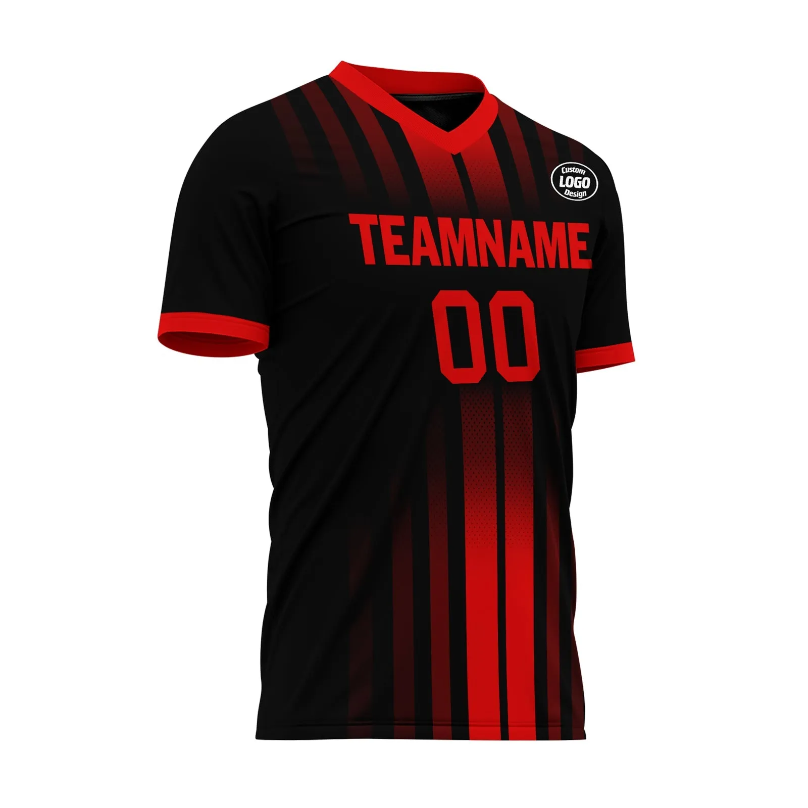 Gift Ideas,Custom Black Red Soccer Sets Jersey Personalized SCJ101-D020131-2