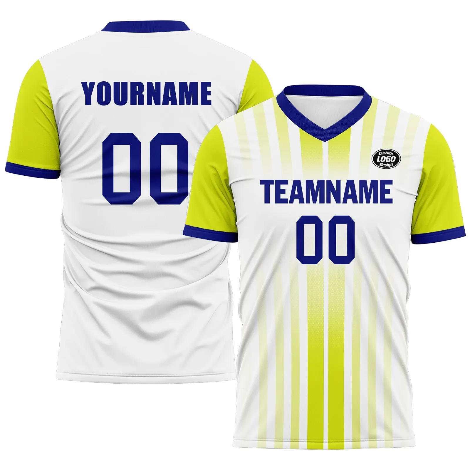 Gift Ideas,Custom White Yellow Soccer Sets Jersey Personalized SCJ101-D020131-8