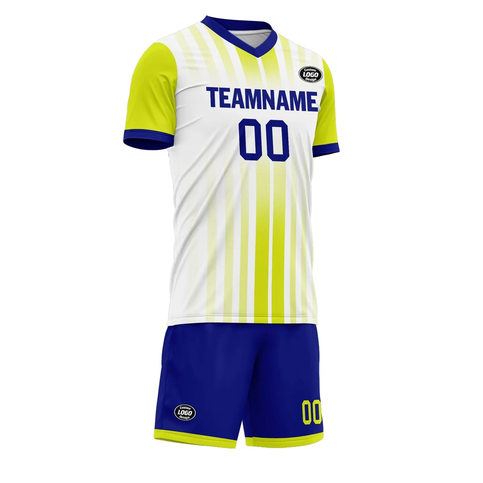 Gift Ideas,Custom White Yellow Soccer Sets Jersey Personalized SCJ101-D020131-8