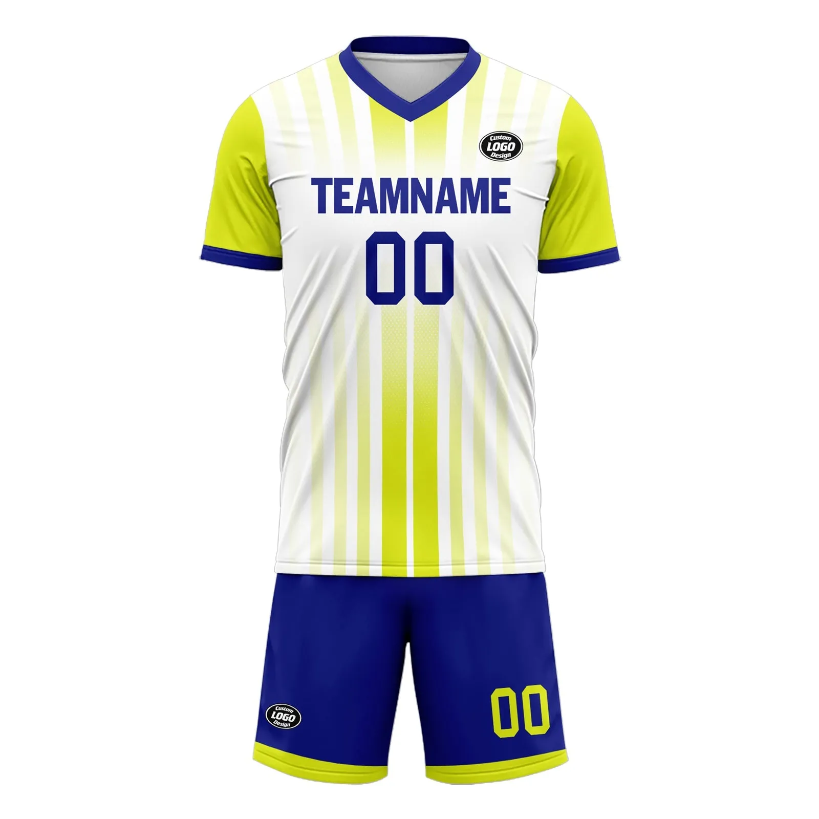 Gift Ideas,Custom White Yellow Soccer Sets Jersey Personalized SCJ101-D020131-8