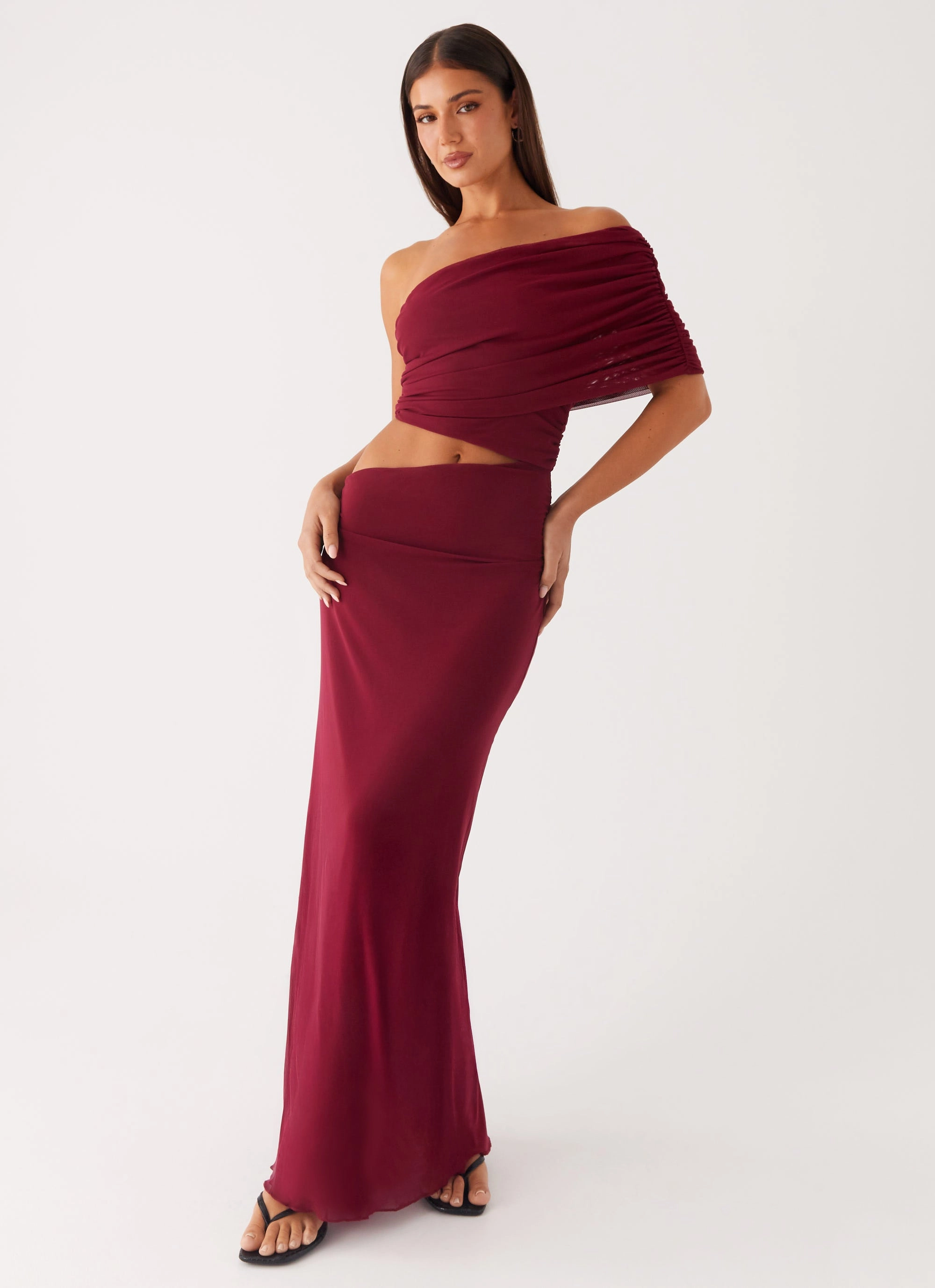 Gillian Maxi Dress - Maroon Everyday Comfort Quiet Sweet