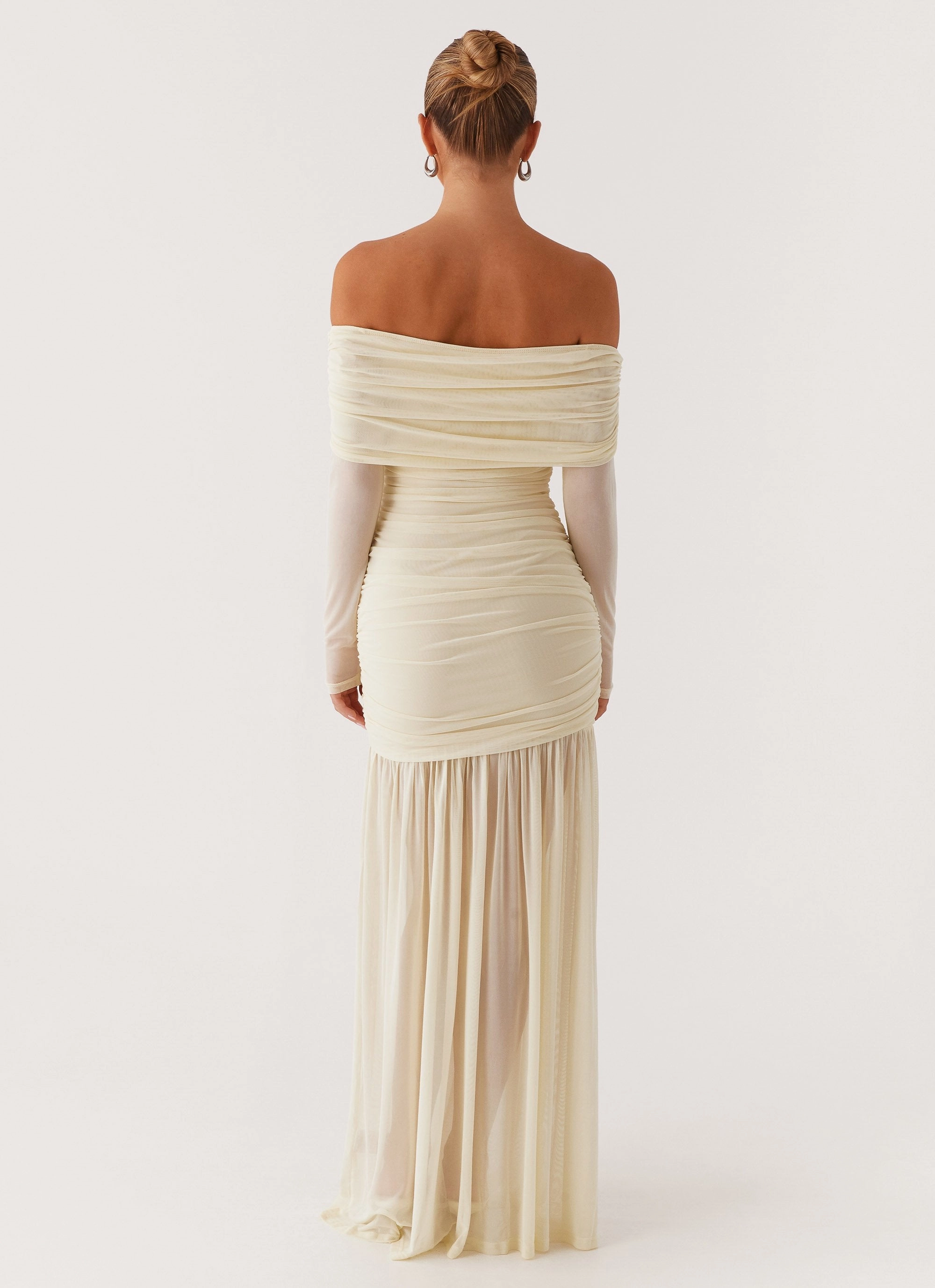 Ginny Maxi Dress - Yellow button detail Elegant Touch