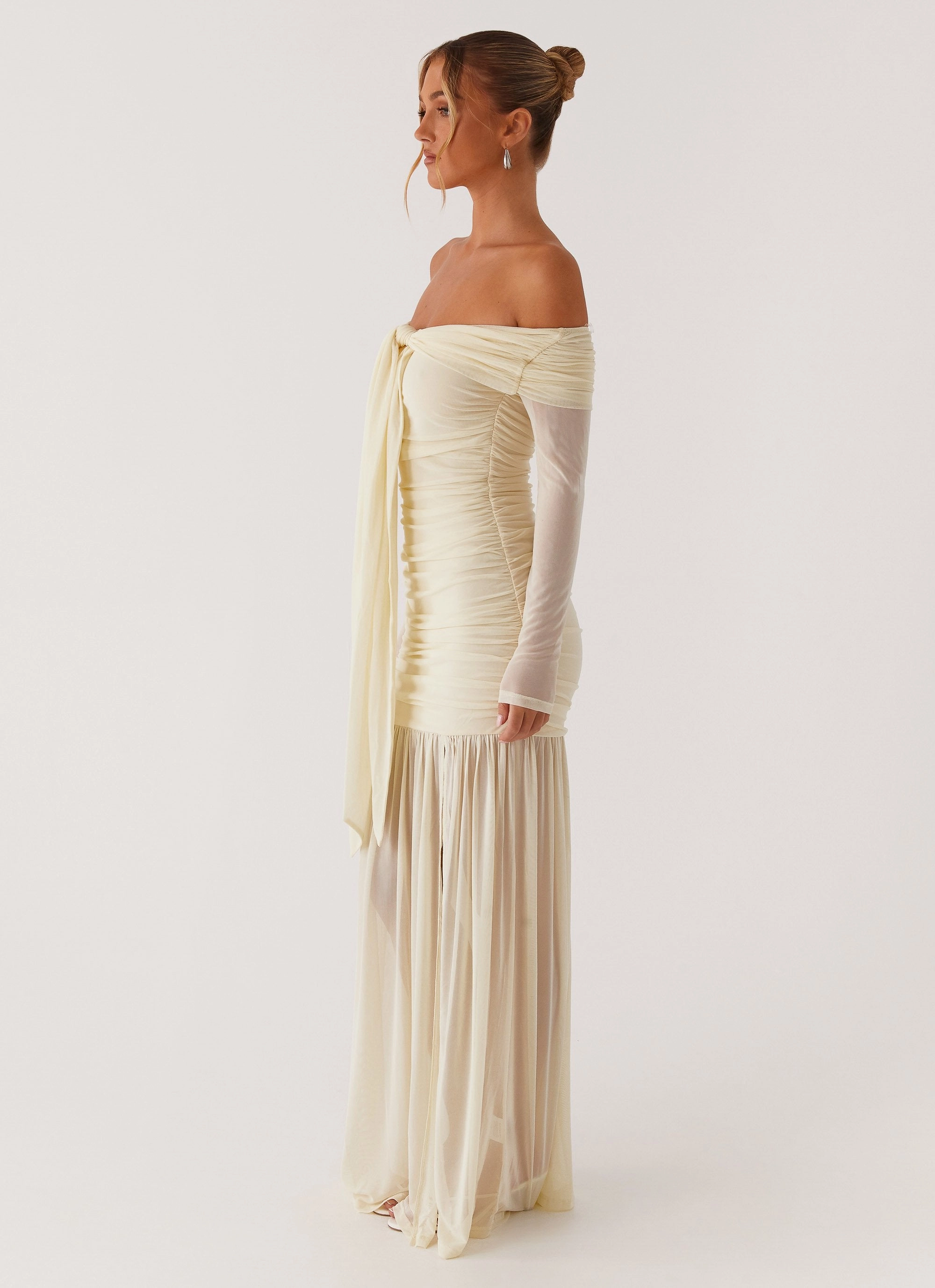 Fitted Mood Cozy Texture Ginny Maxi Dress - Yellow