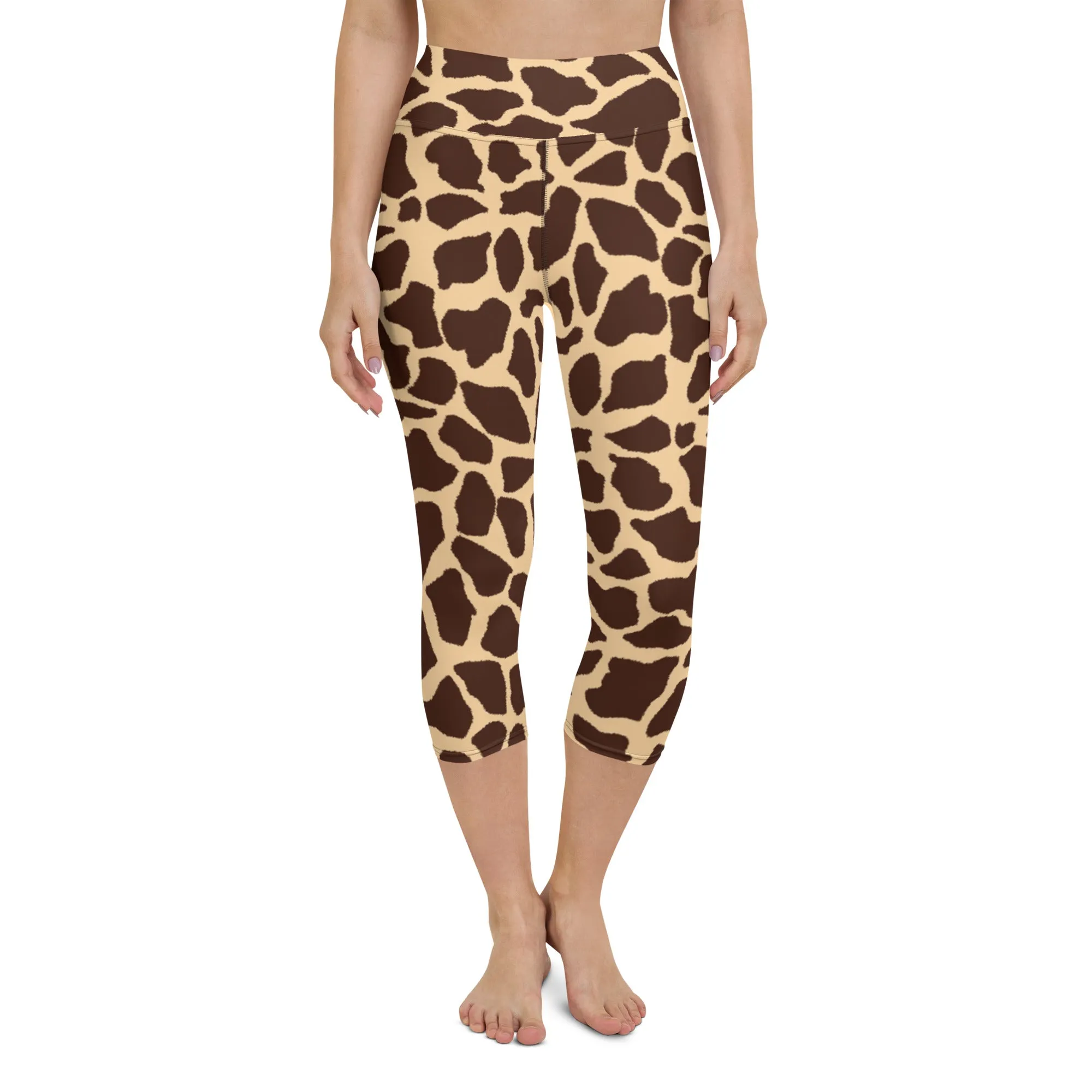 Giraffe print capri for women's