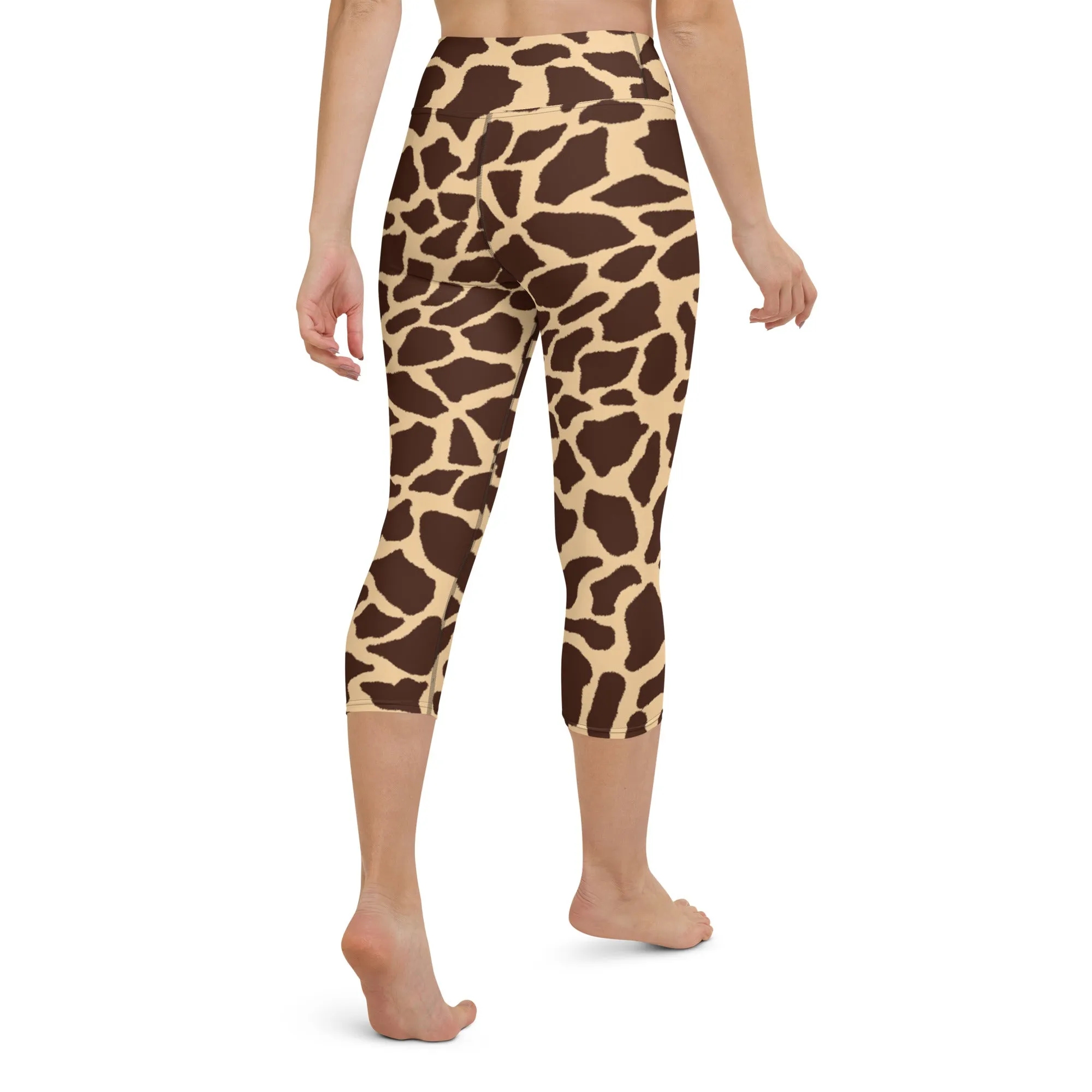 Giraffe print capri for women's