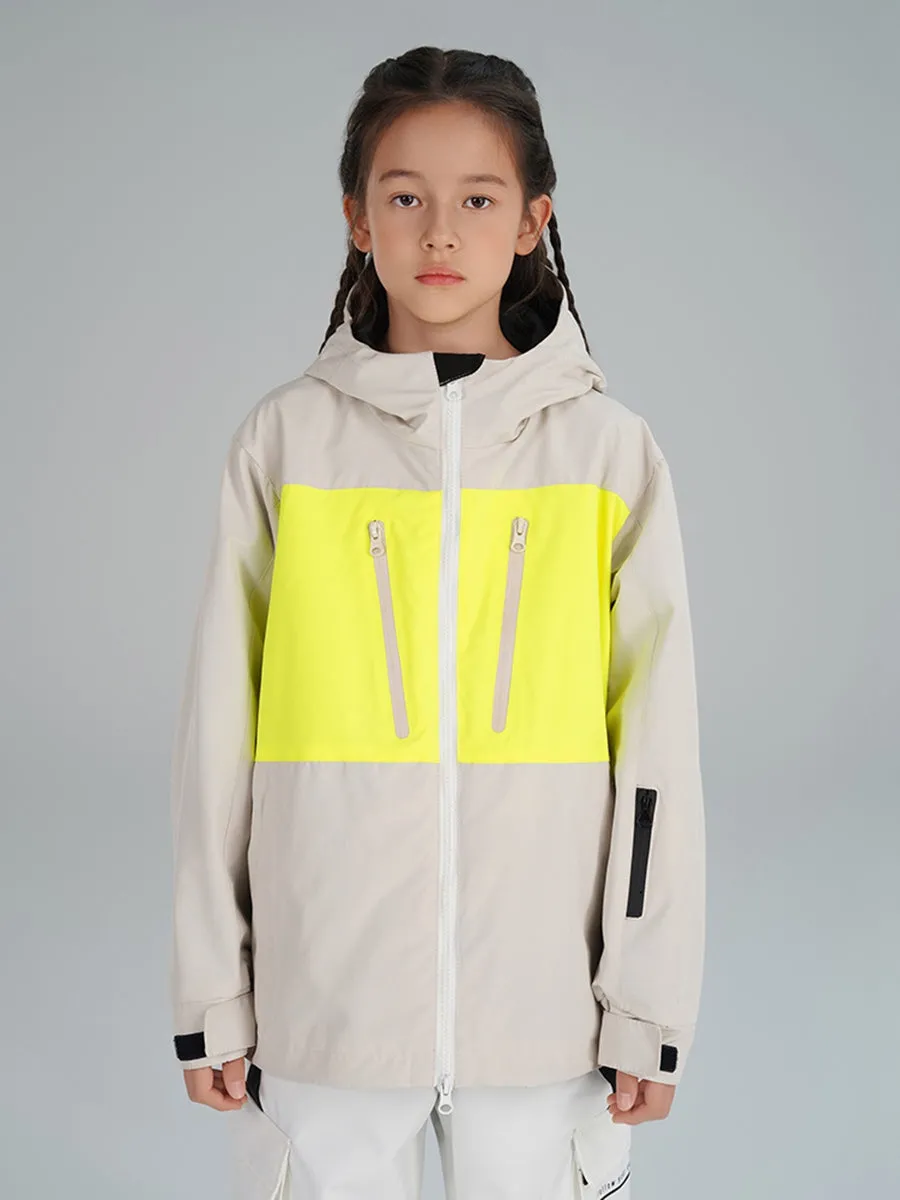 Girl's Insulated Cargo Snowboard Jacket Windproof Outdoor Snow Jacket