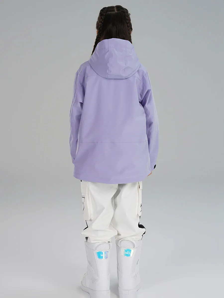 Girl's Insulated Cargo Snowboard Jacket Windproof Outdoor Snow Jacket