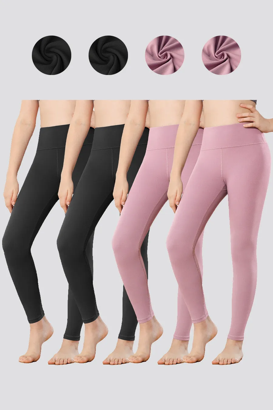 Girls Luxuriously Workout Leggings 2-pack｜3-Pack｜4-Pack
