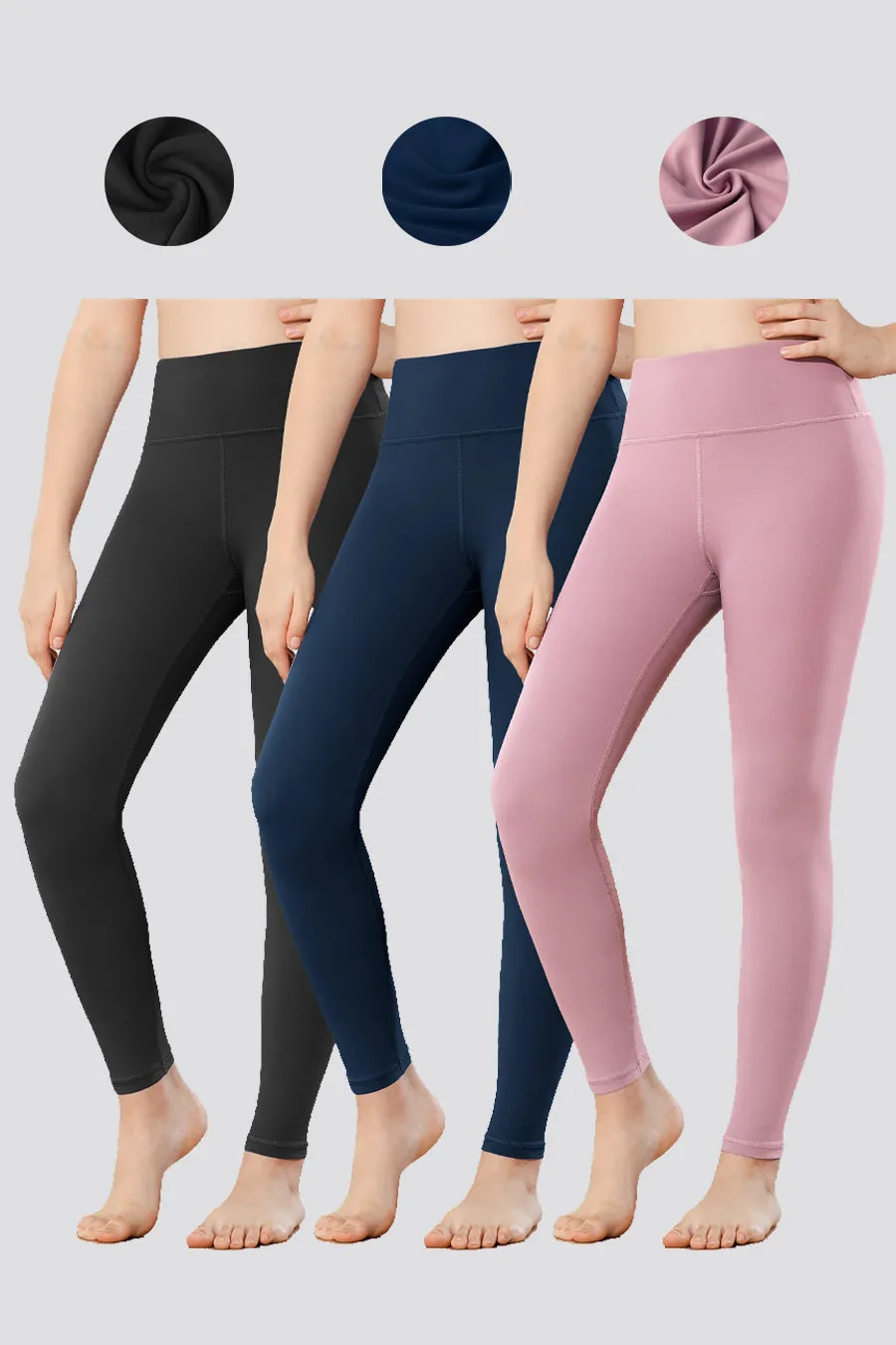 Girls Luxuriously Workout Leggings 2-pack｜3-Pack｜4-Pack