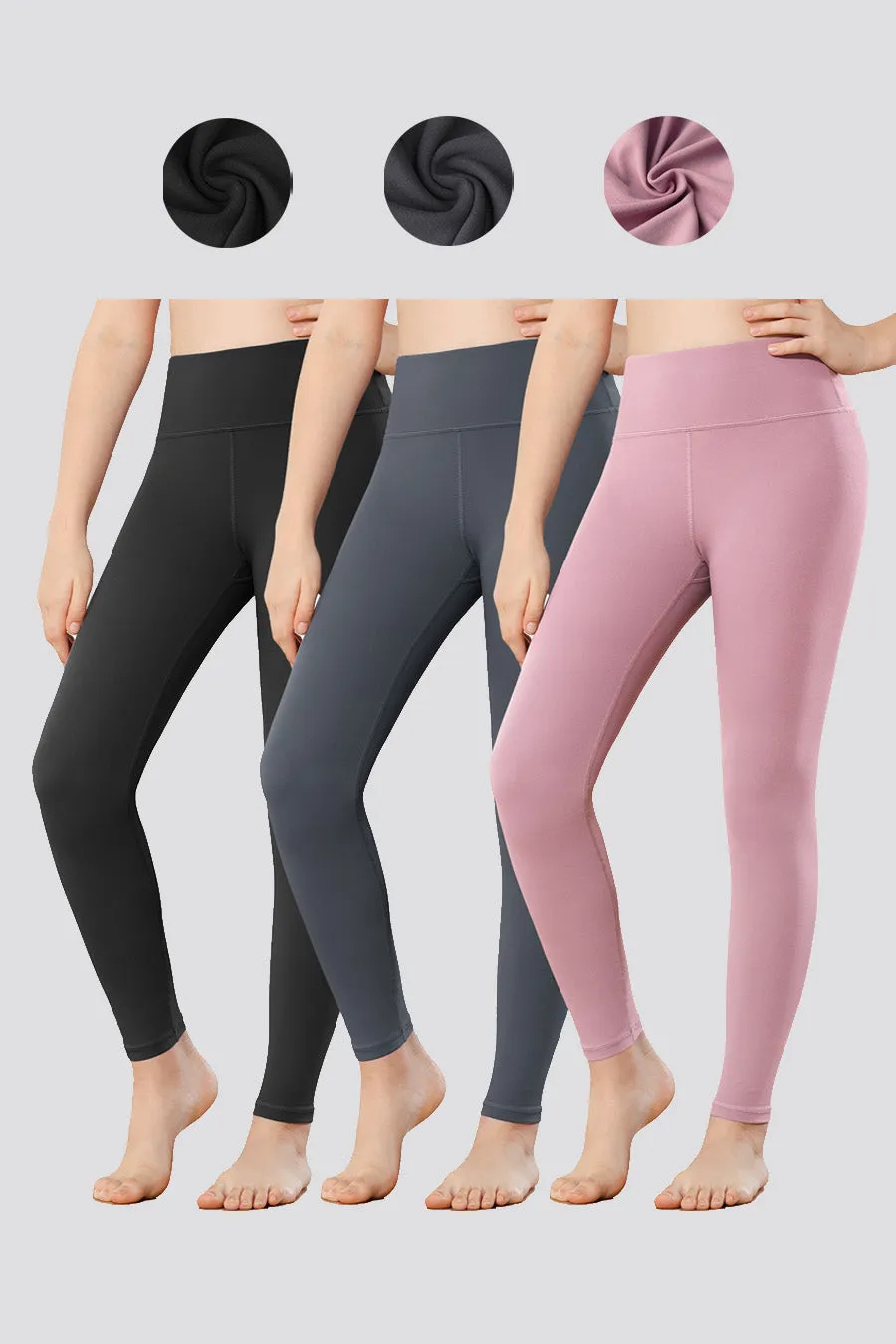 Girls Luxuriously Workout Leggings 2-pack｜3-Pack｜4-Pack