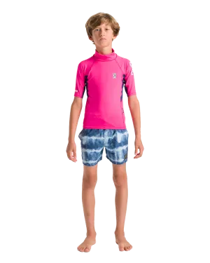 Girls Nuwave Rash Vest in Lipstick, Slate & Multi