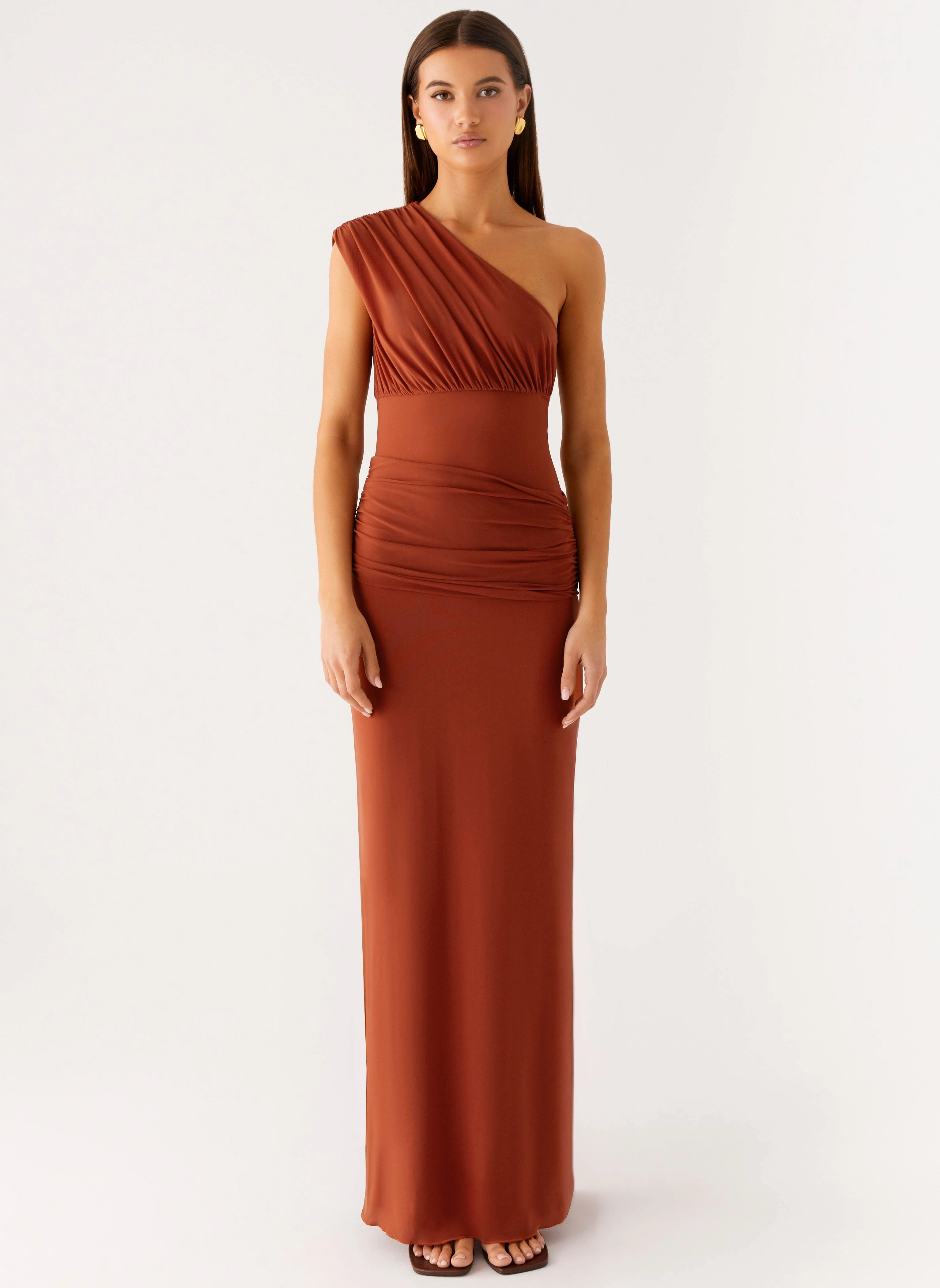 Glimmer Maxi Dress - Rust Autumn-Season UVProtectiveLayer