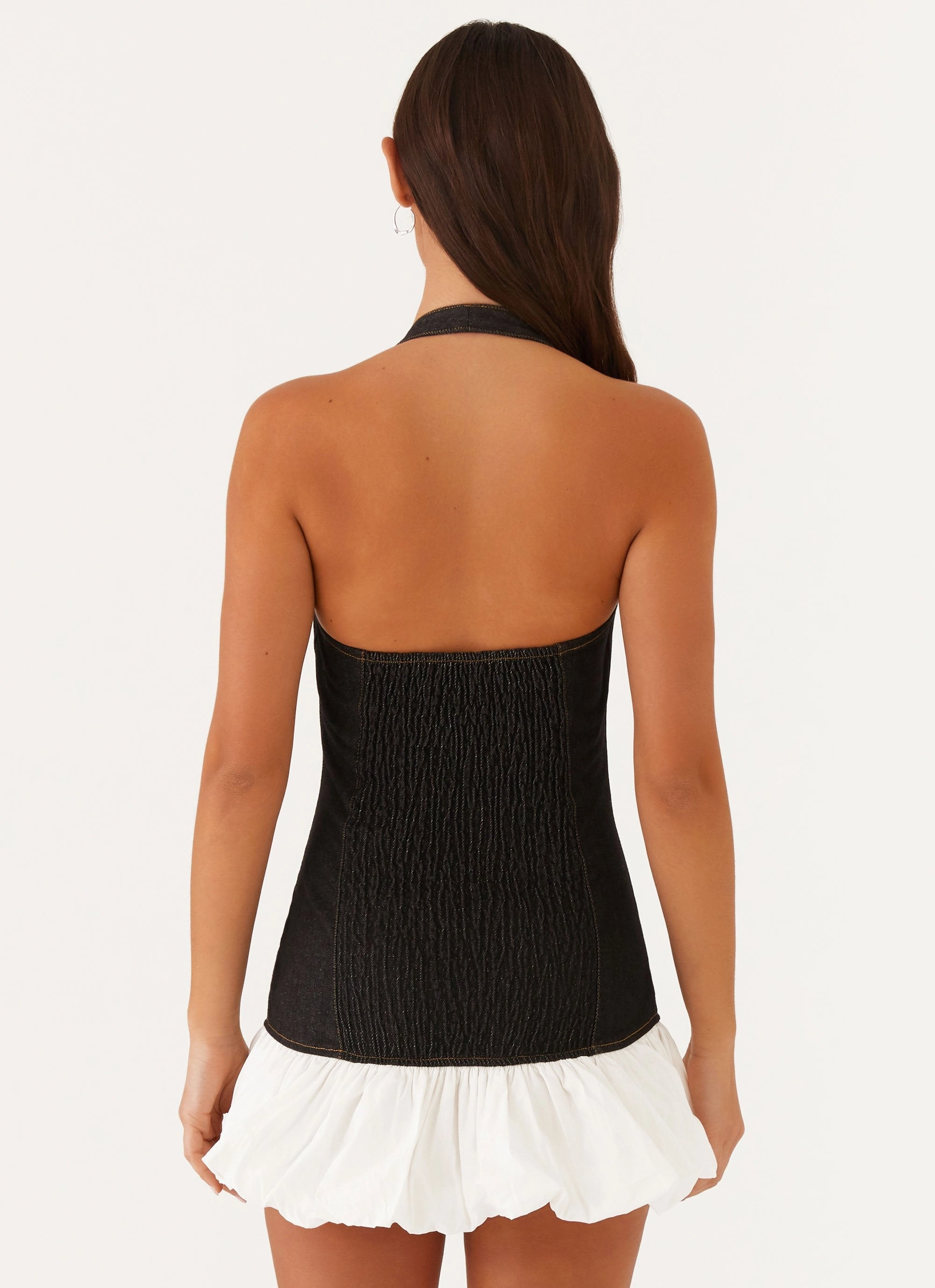 Fashion Mix Georgina Denim Mini Dress - Black
