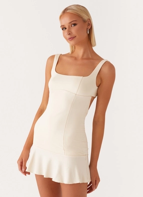 Evening-Wear Versatile Layering Someone New Mini Dress - Yellow