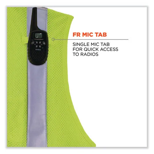 Glowear 8263frhl Class 2 Fr Safety Economy Hook And Loop Vest, Modacrylic Mesh/cotton, L/xl Lime, Ships In 1-3 Business Days