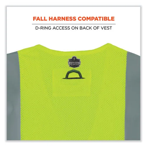 Glowear 8263frhl Class 2 Fr Safety Economy Hook And Loop Vest, Modacrylic Mesh/cotton, L/xl Lime, Ships In 1-3 Business Days