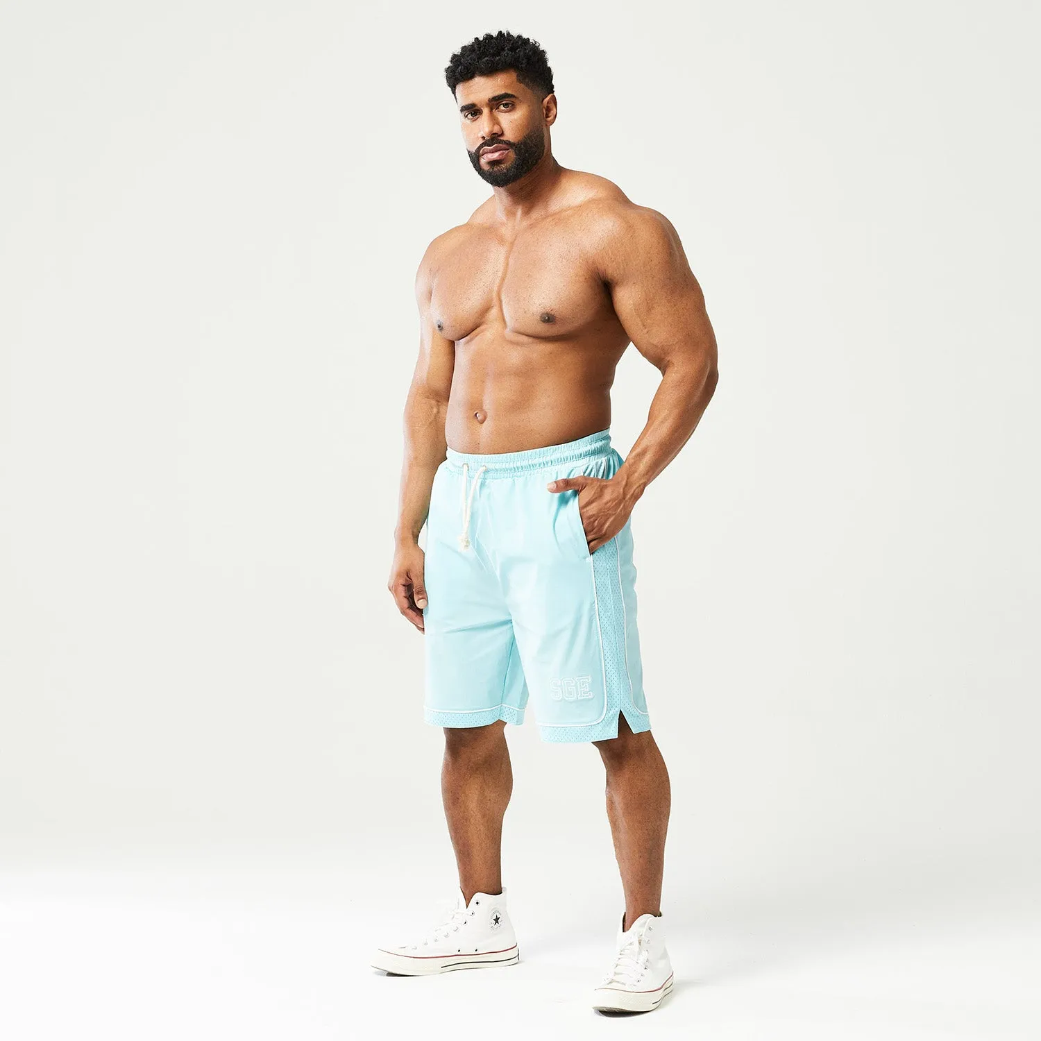 Golden Era Basketball Shorts - Angel Blue