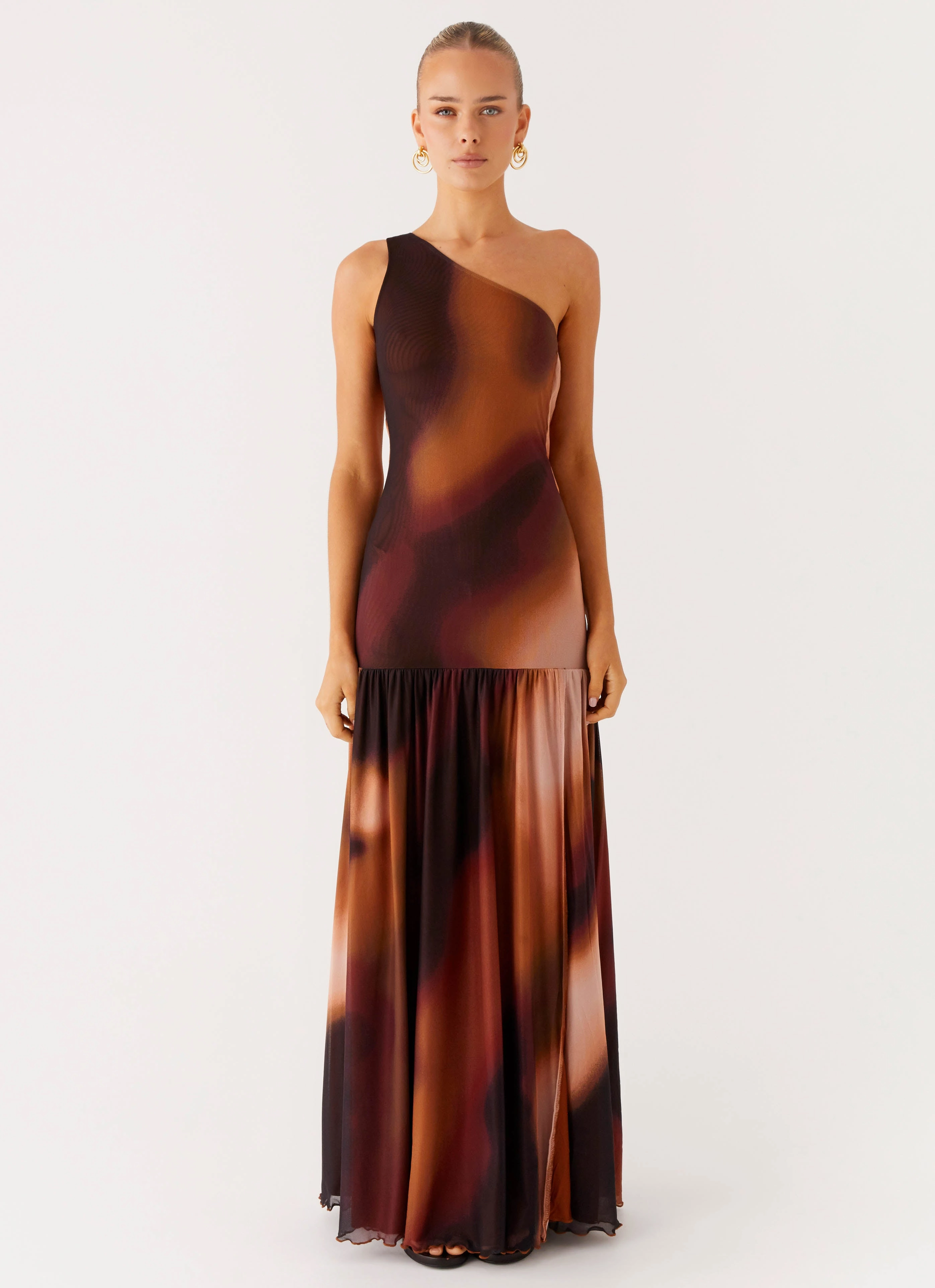 Classic Touch Dressy Glow Carlina Maxi Dress - Black Gradient