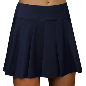 Golf Women's Tennis Skirts Pleated High Waisted Navy Blue