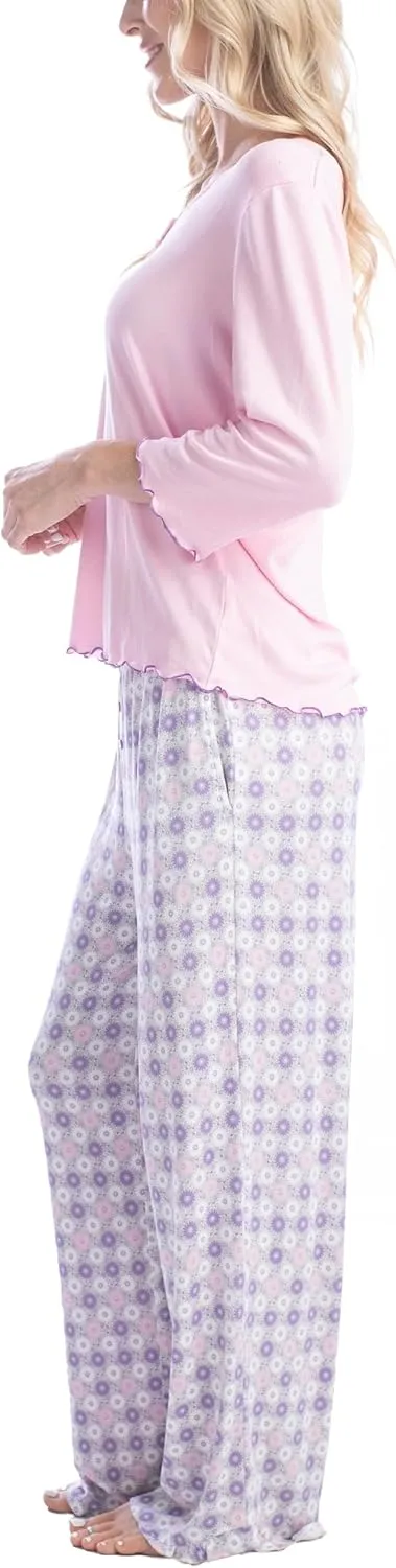 Goodnight Kiss Twilight Tales Soft Knit 3/4 Sleeve and Pants Pajama Set, Multiple Sizes, Multiple Colors