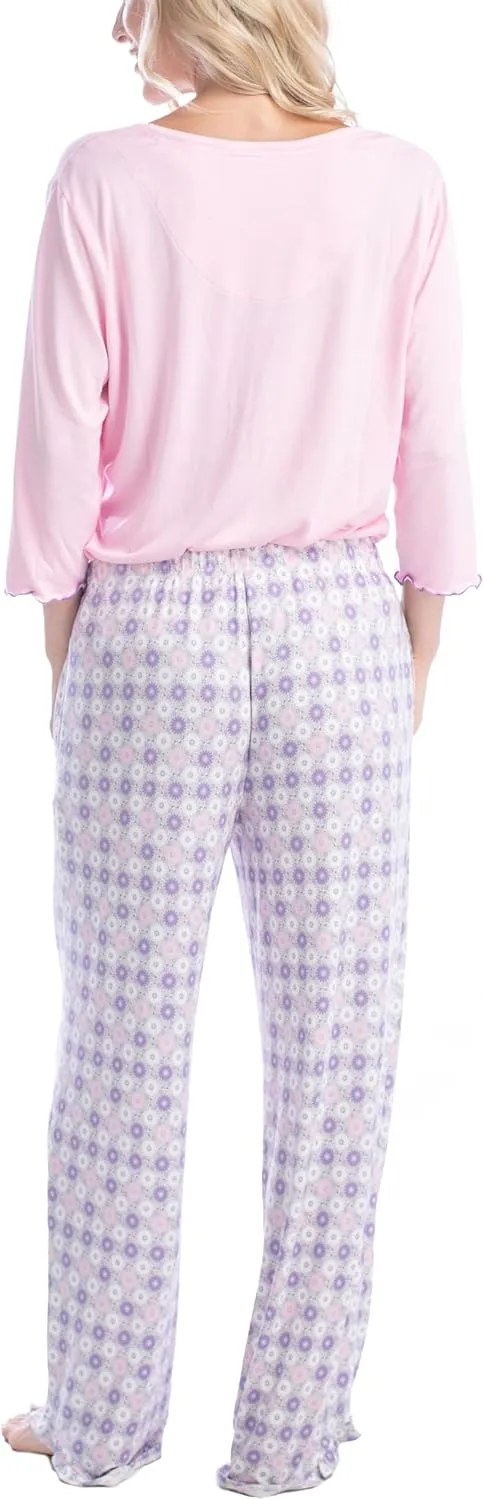 Goodnight Kiss Twilight Tales Soft Knit 3/4 Sleeve and Pants Pajama Set, Multiple Sizes, Multiple Colors