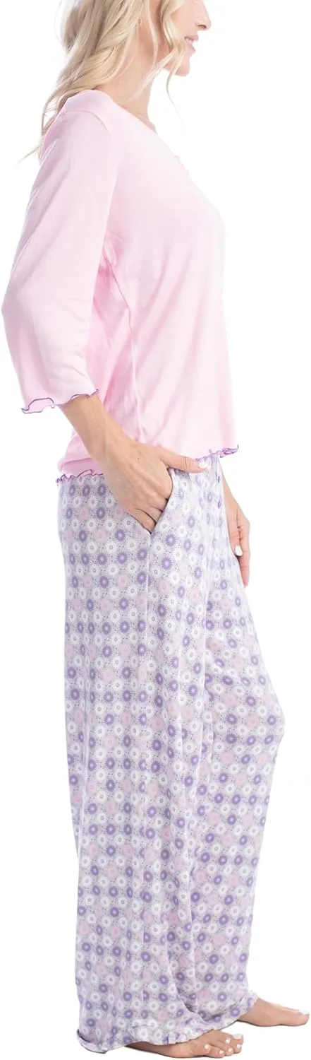 Goodnight Kiss Twilight Tales Soft Knit 3/4 Sleeve and Pants Pajama Set, Multiple Sizes, Multiple Colors