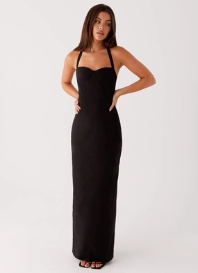 Cheryl Maxi Dress - Black Cozy Energy Shore Time