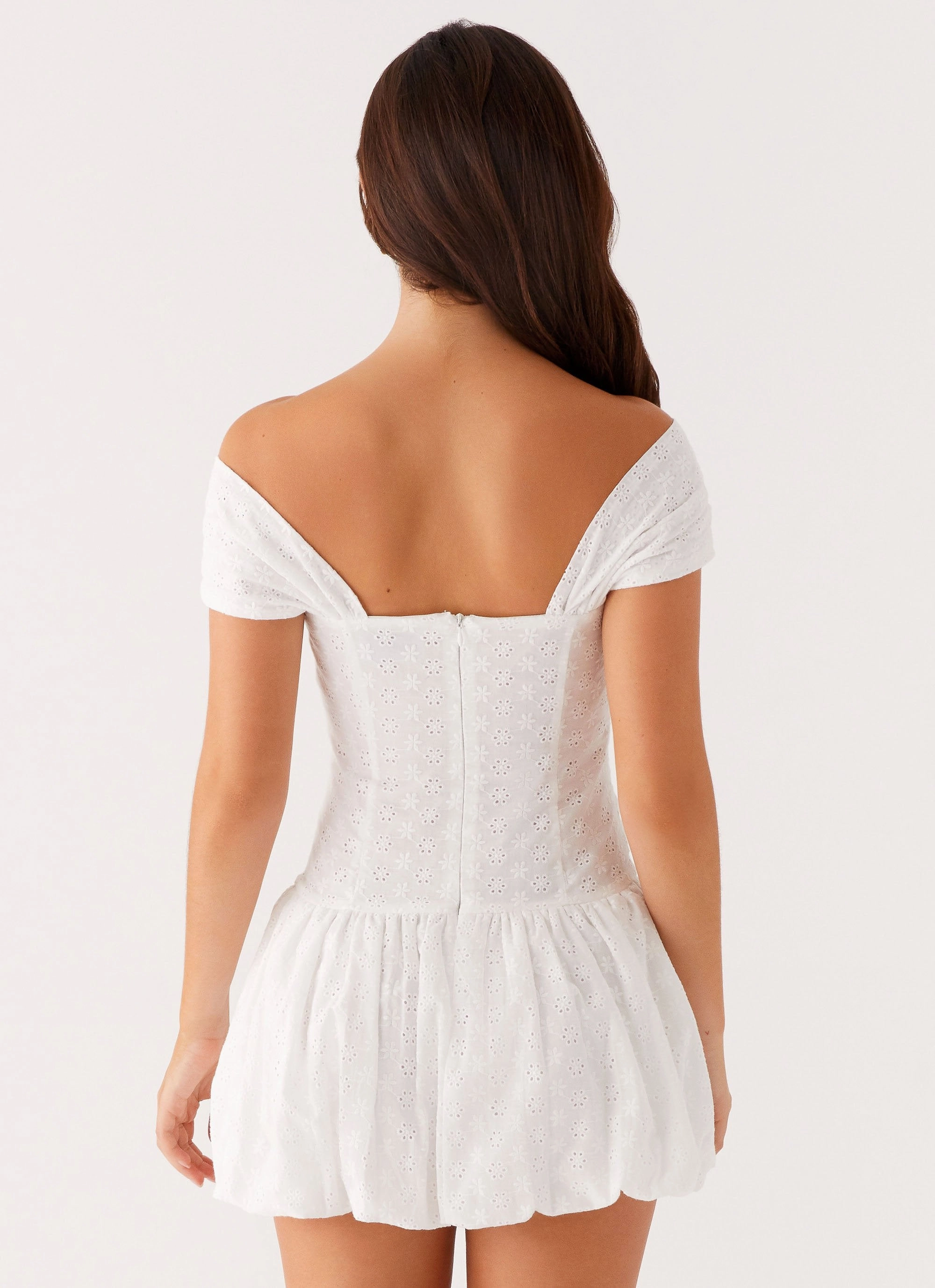 Vida Off Shoulder Mini Dress - White Daily Confidence