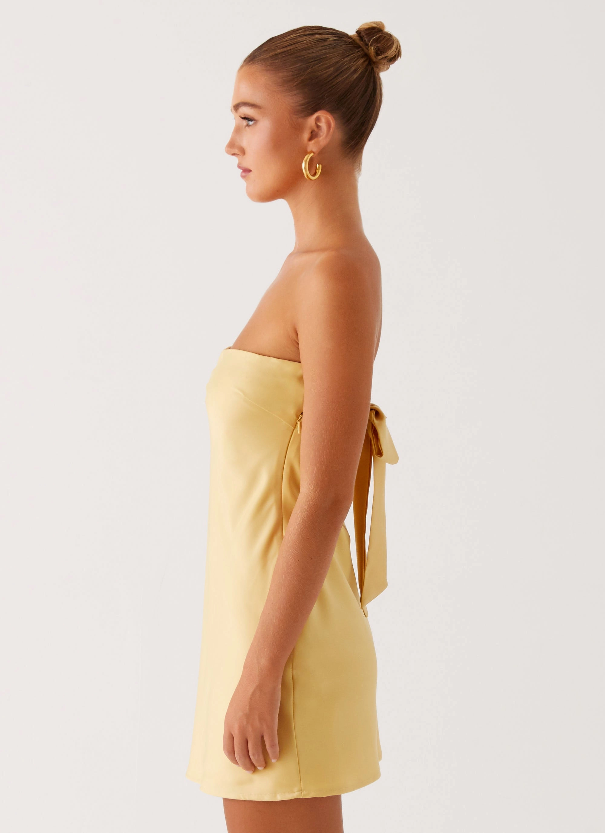 Yulina Mini Dress - Yellow Feminine Vibe