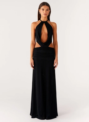 Only Love Maxi Dress - Black Chic Appeal Flared shape