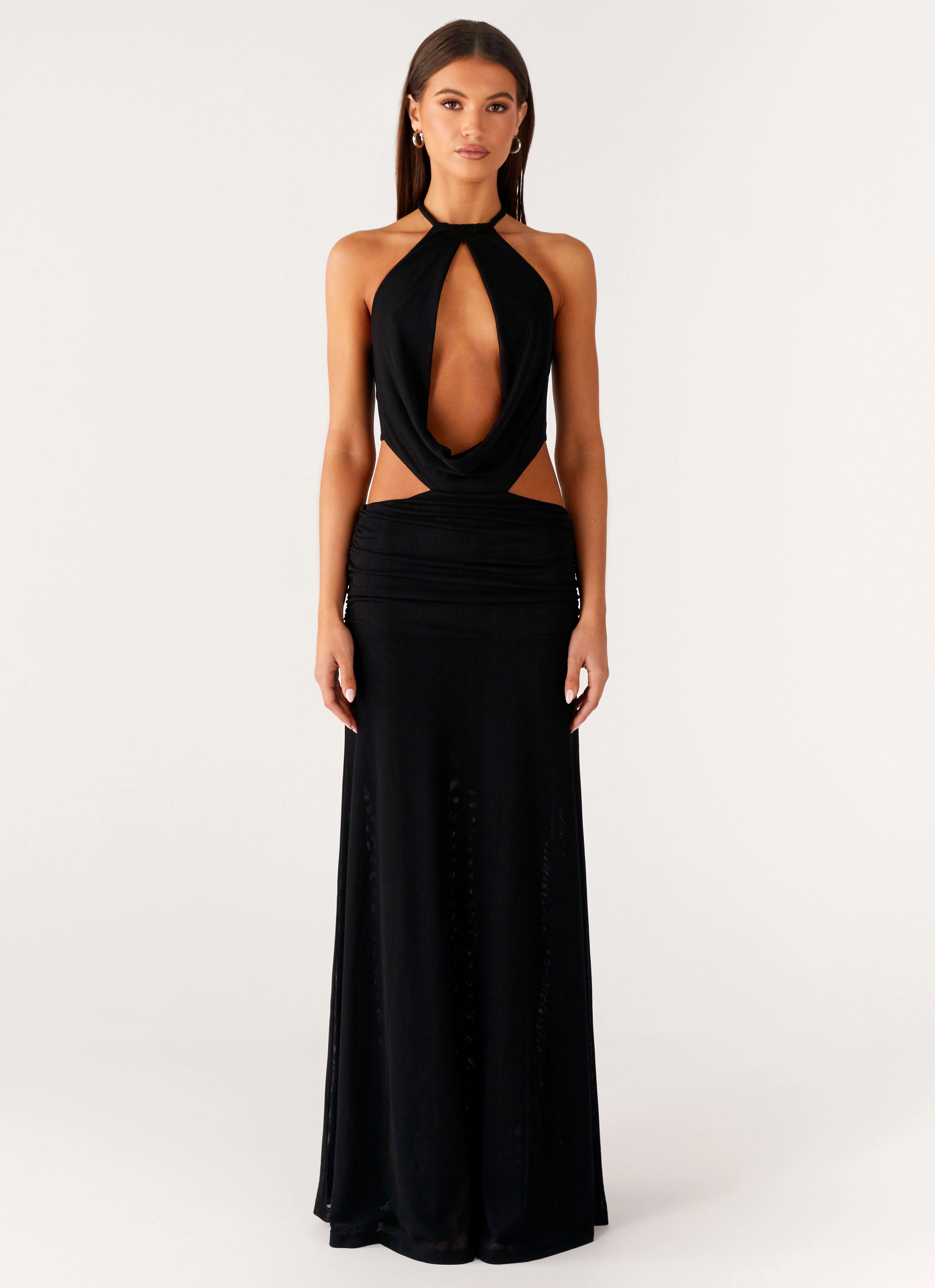 Only Love Maxi Dress - Black Chic Appeal Flared shape