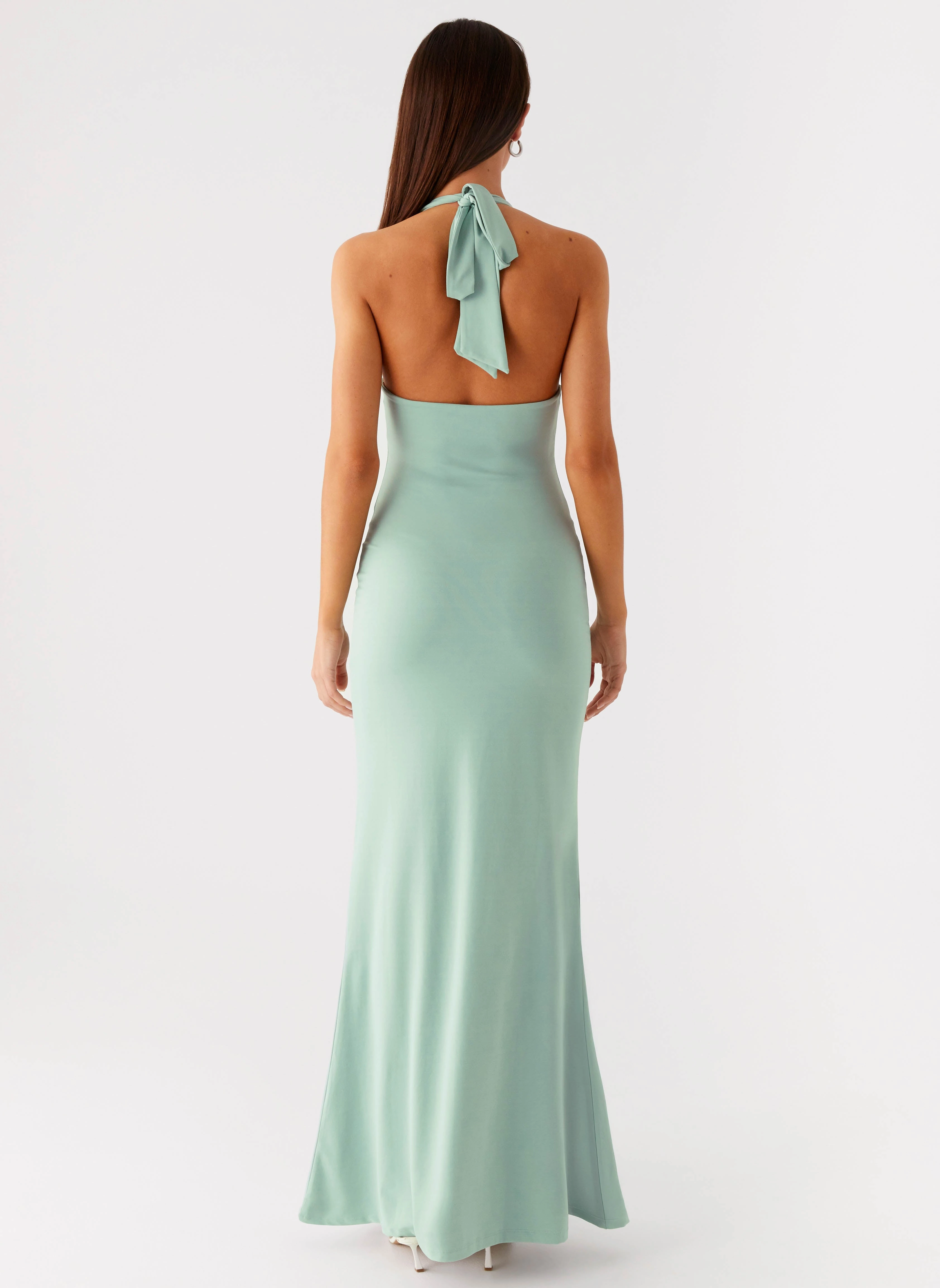 Fern Valley Maxi Dress - Sage Fitted waist