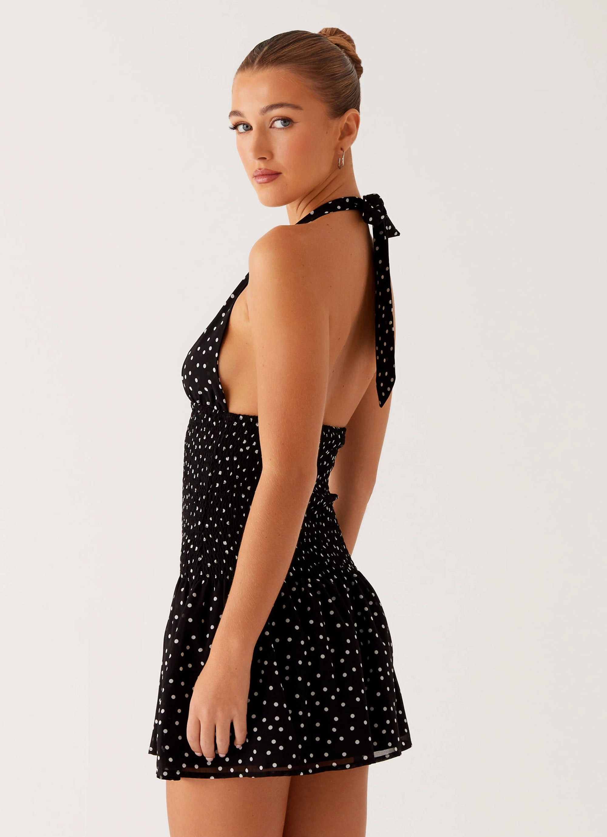 Smooth Wear Holden Mini Dress - Black Polka Dot