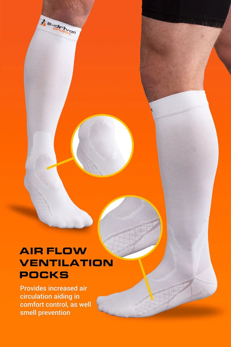 Graduated Compression Socks White