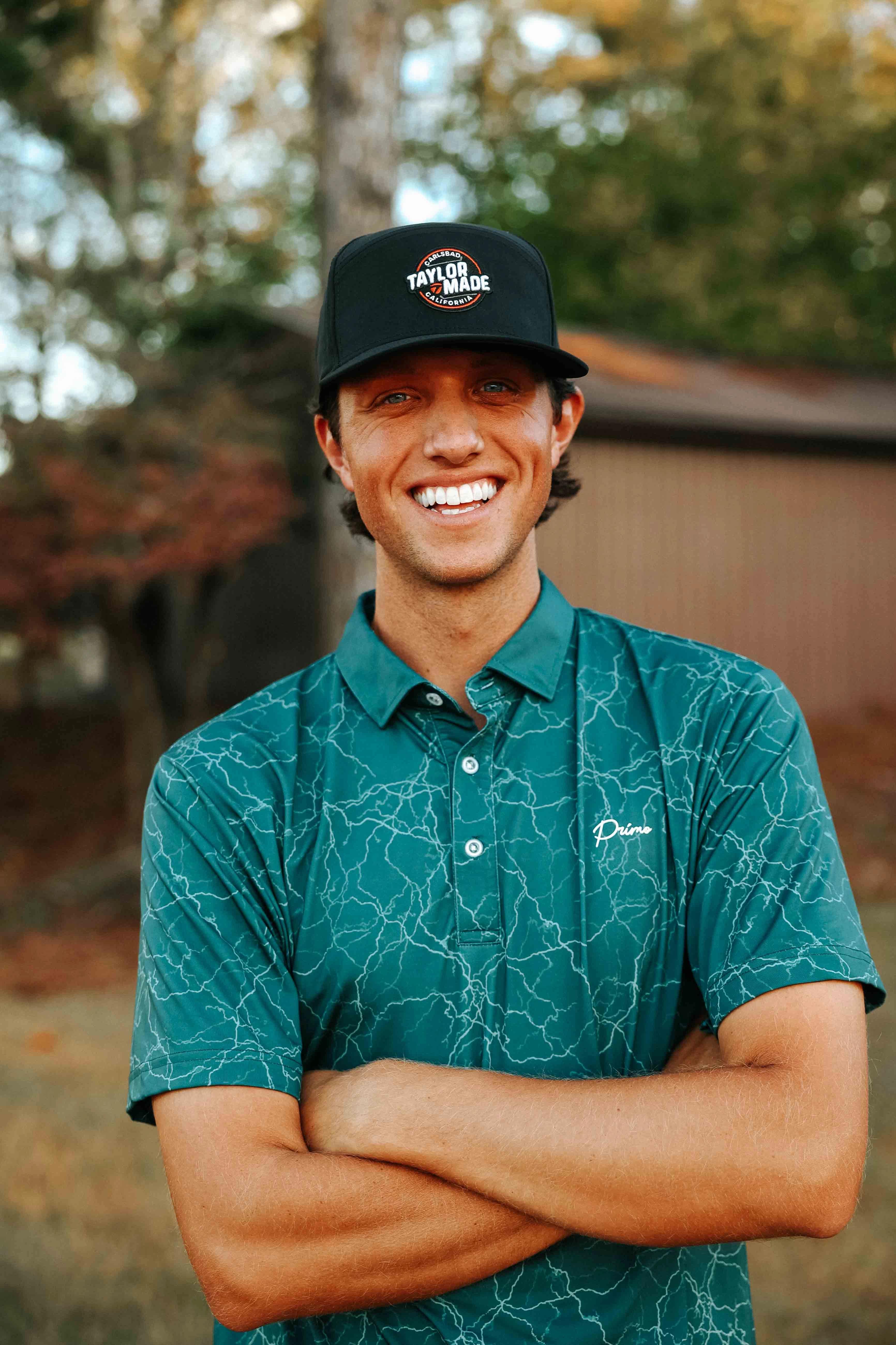 Rolled Hem Finish NonFadeFinish Grant Horvat Green Bolt Classic Polo
