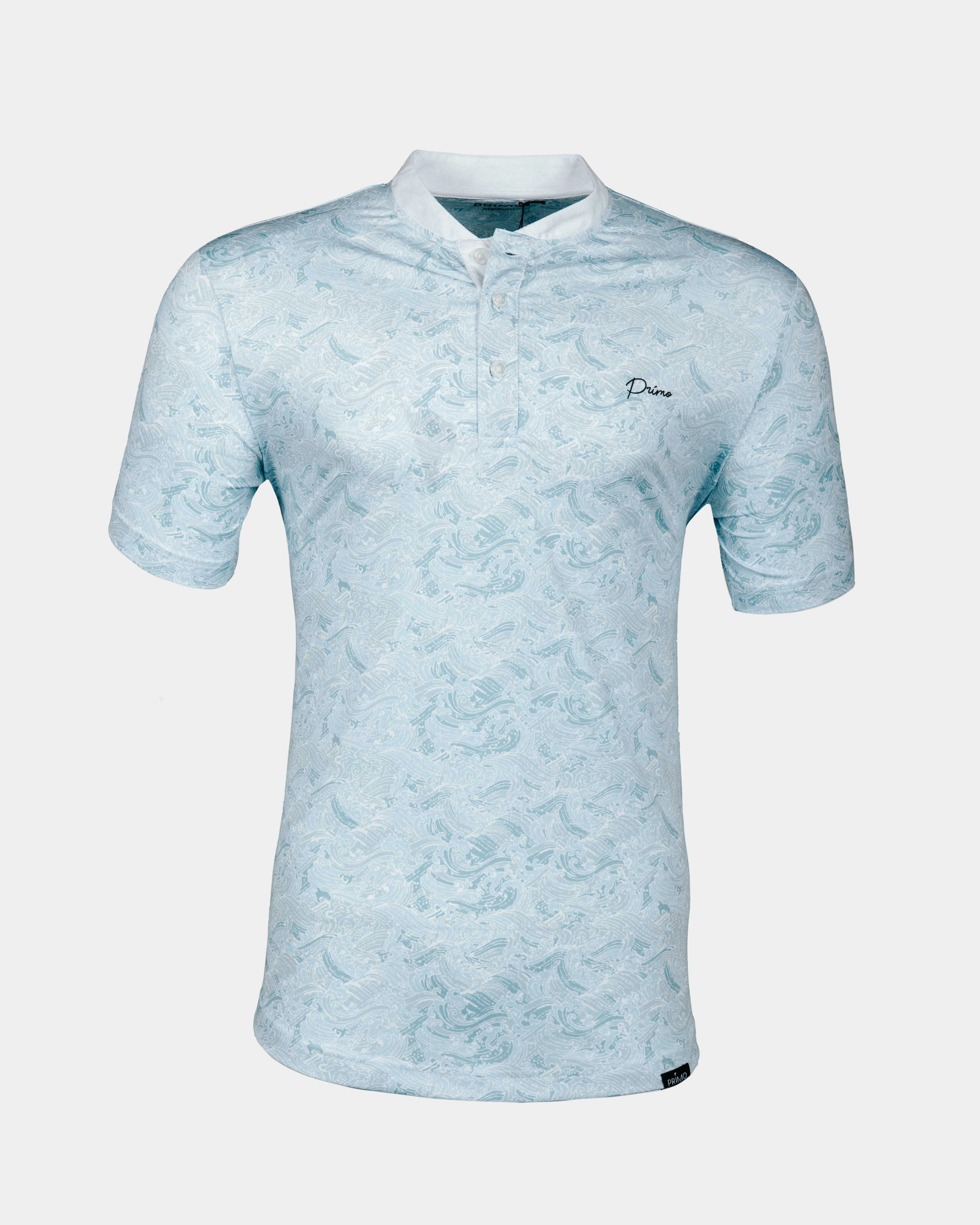 Tencel Blend Fabric Grant Horvat Oceans Blade Polo