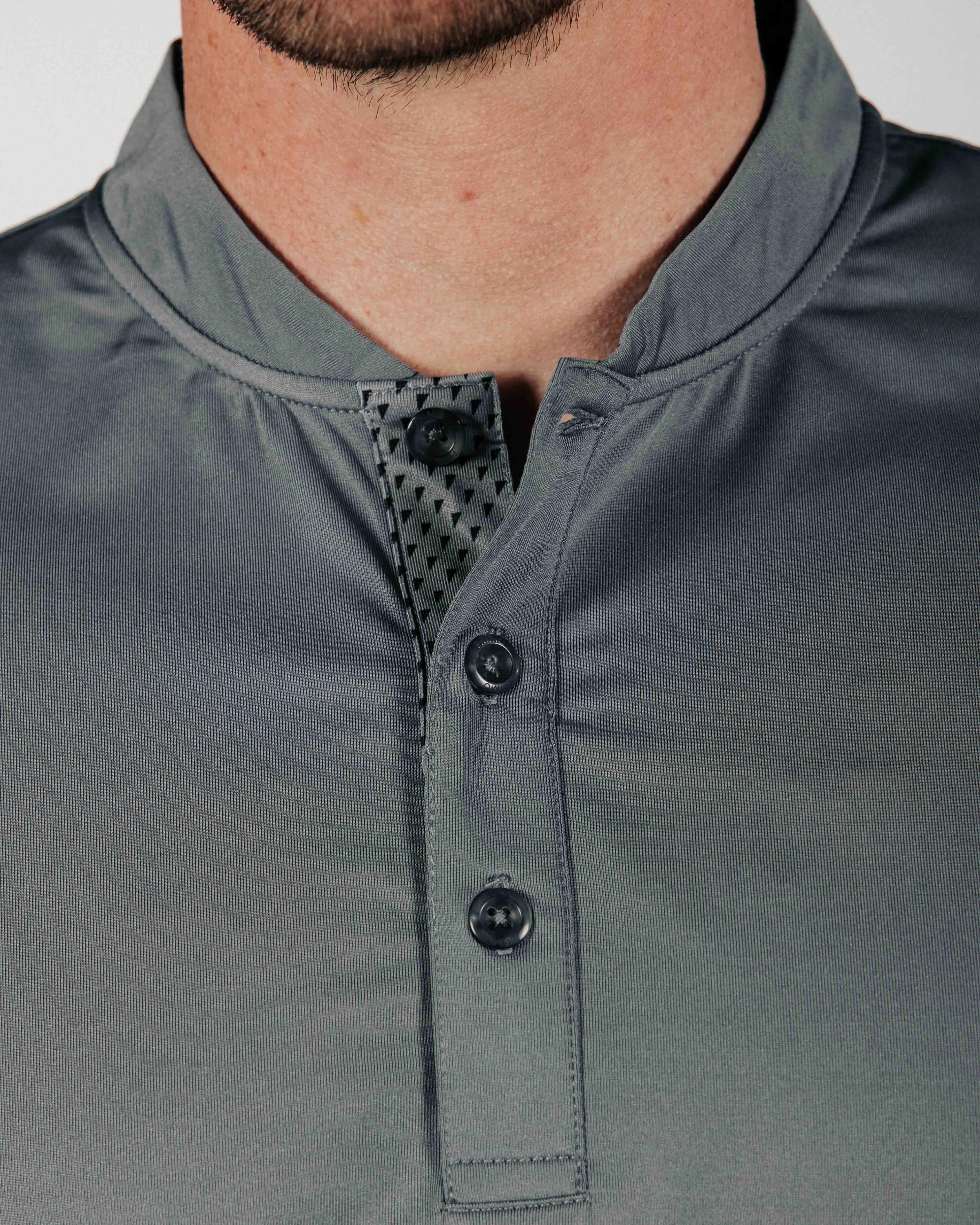 Classic Crew Neck BoxyCrop Gray Blade Polo