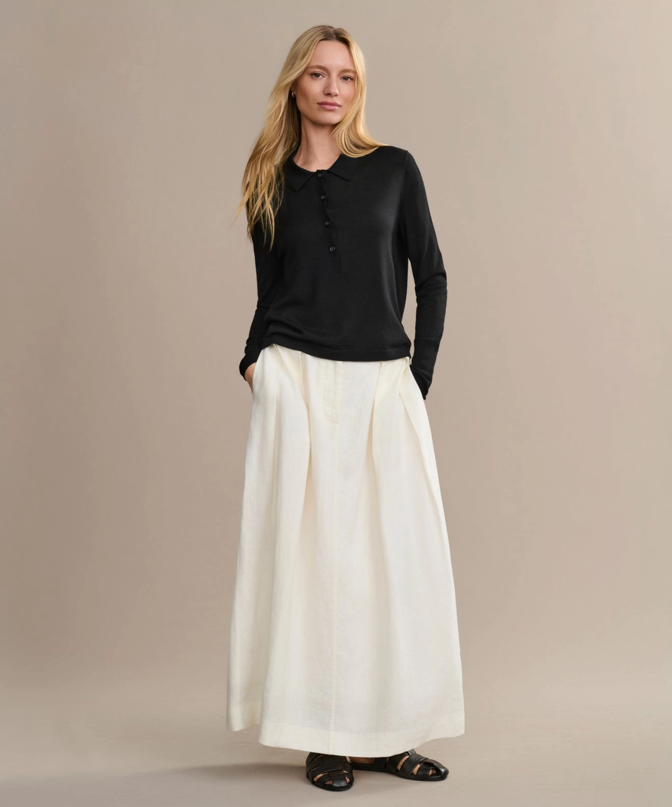 Grayson Pullover Ribbed collar Slim Silhouette