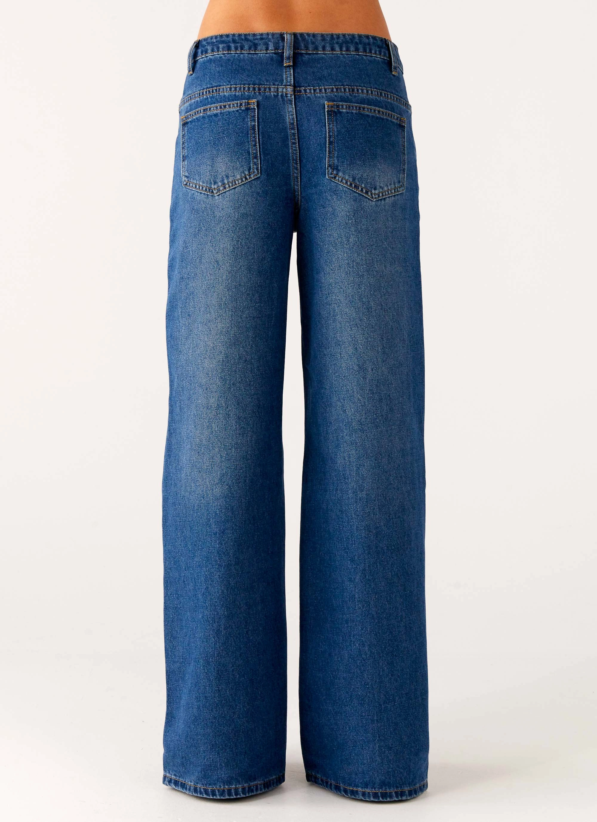 Grayson Straight Leg Jeans - Denim Blue Fit Control