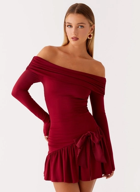Chill Friendly Dreamy Motion Grazia Mini Dress - Red