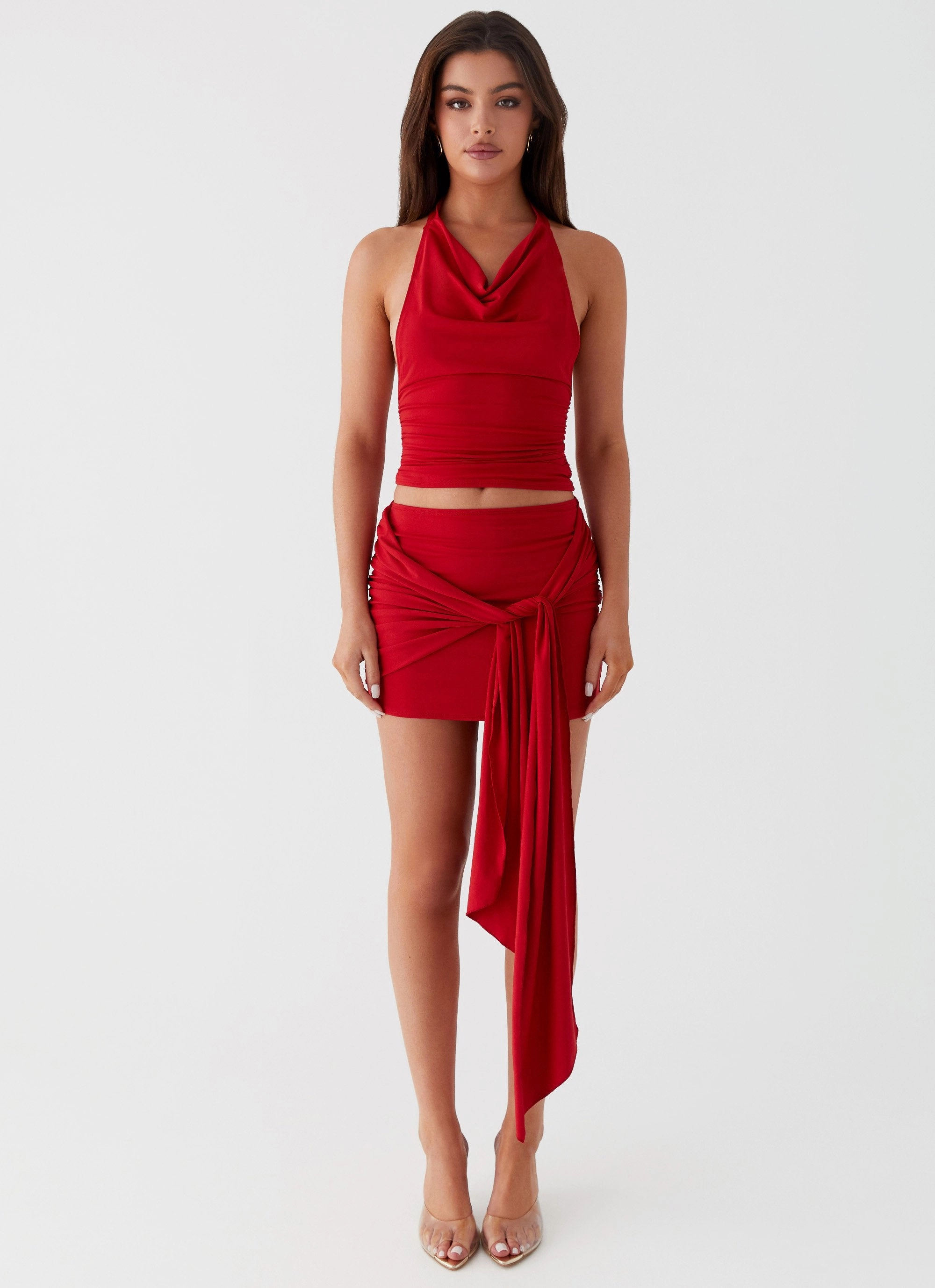 Thermal regulation Breathable Underarm Gussets Grazie Lou Top - Red