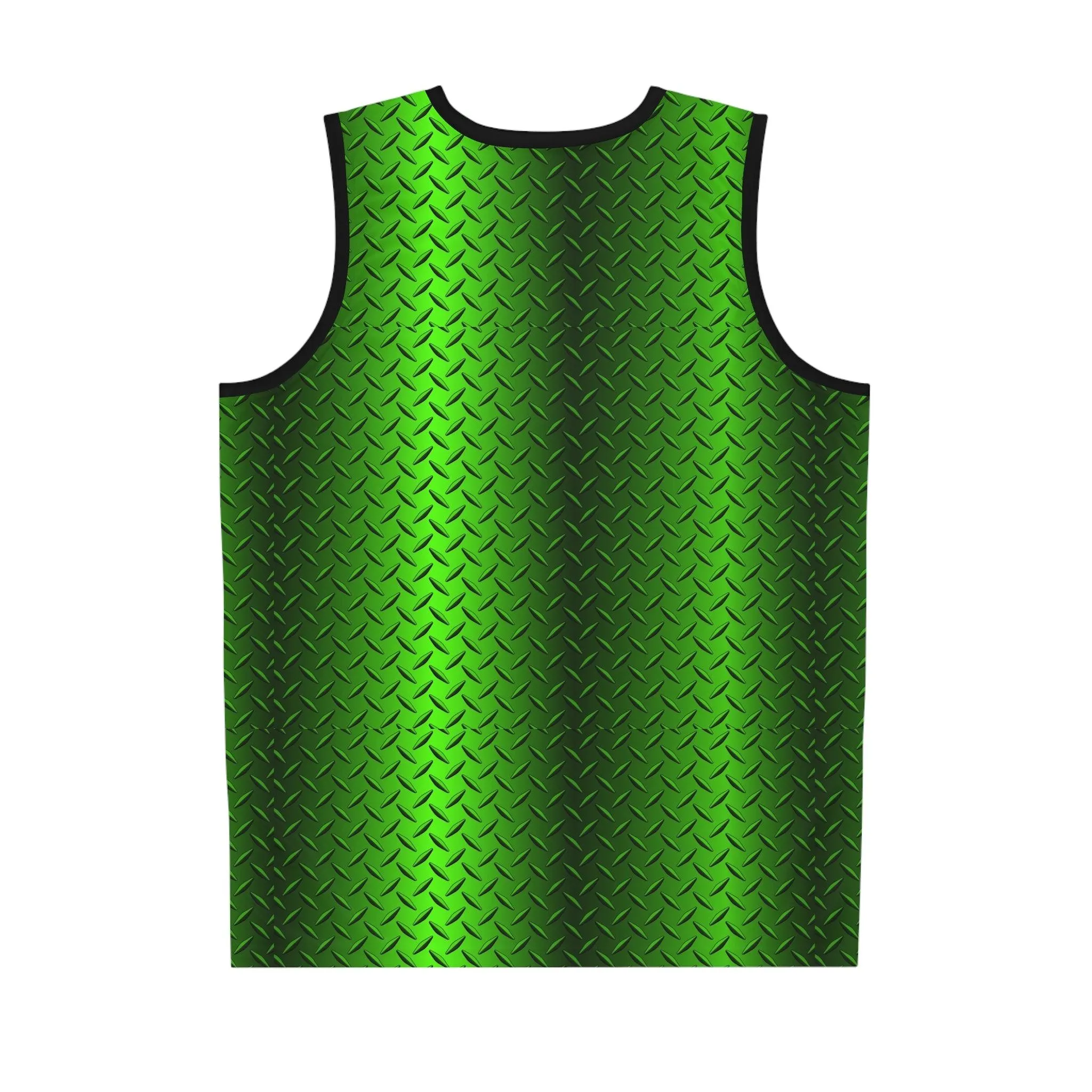 Green Metal Tread Basketball Jersey (AOP)