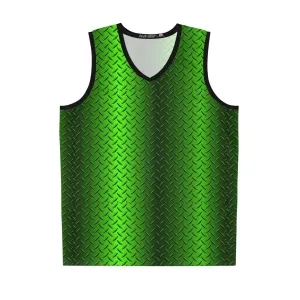 Green Metal Tread Basketball Jersey (AOP)